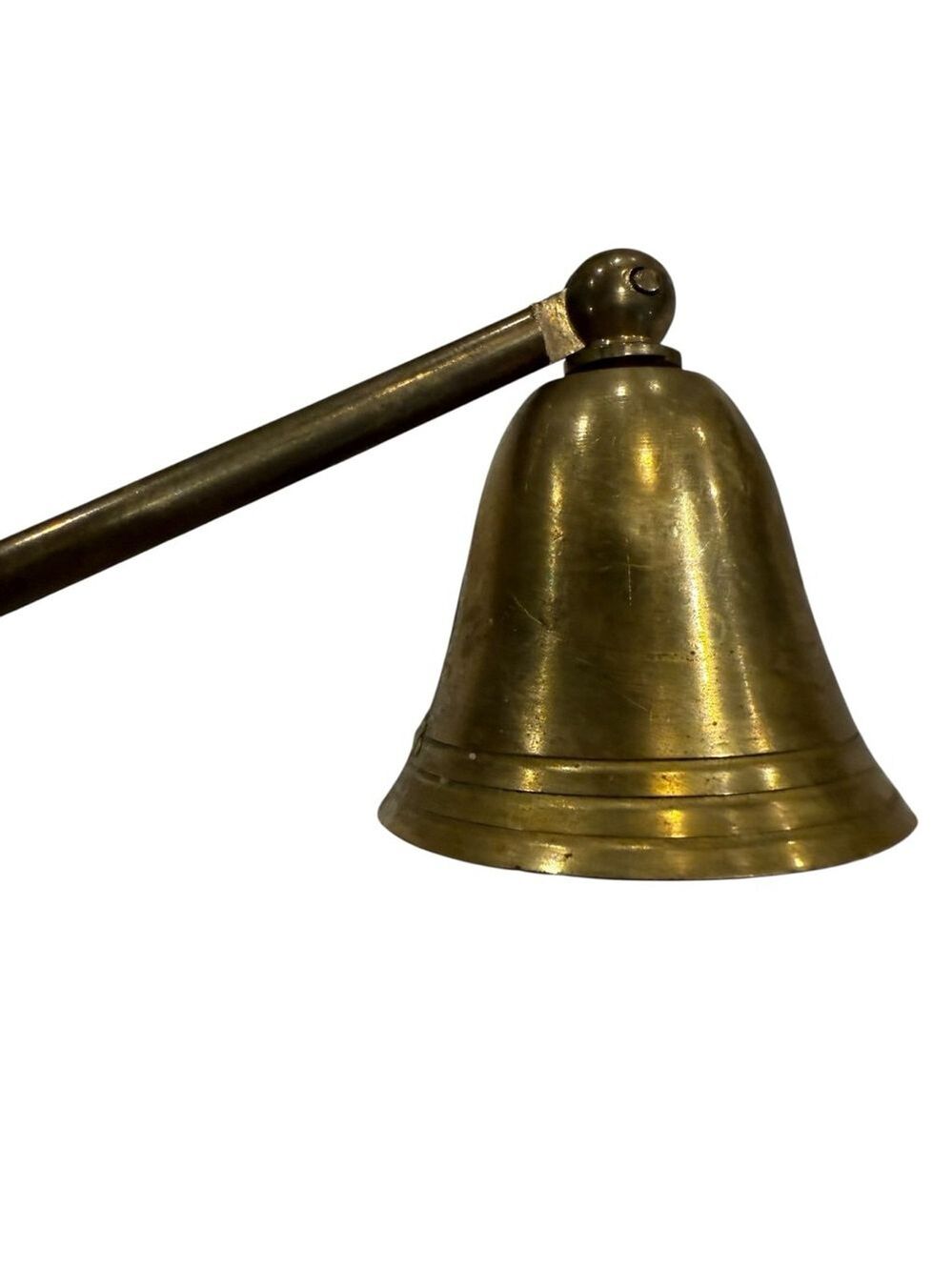 Vintage Brass Candle Snuffer with Bell Shaped Extinguisher – 6” Long - Picture 6 of 7